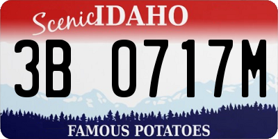 ID license plate 3B0717M