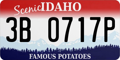 ID license plate 3B0717P