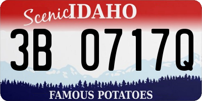 ID license plate 3B0717Q