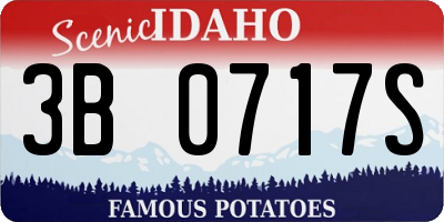 ID license plate 3B0717S