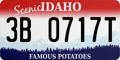 ID license plate 3B0717T