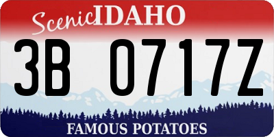 ID license plate 3B0717Z