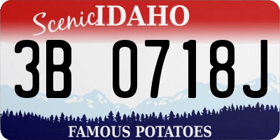 ID license plate 3B0718J