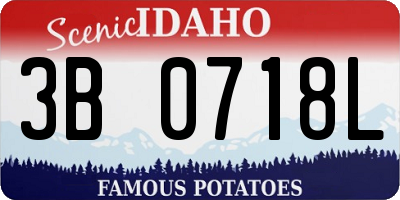 ID license plate 3B0718L