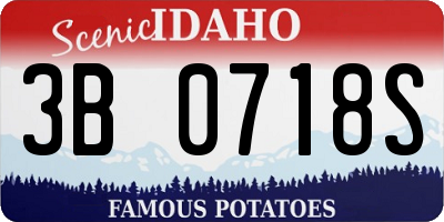 ID license plate 3B0718S
