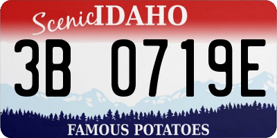 ID license plate 3B0719E