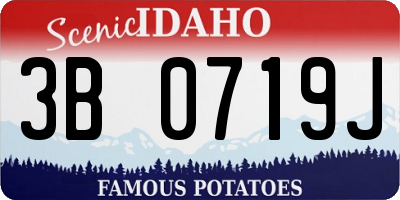 ID license plate 3B0719J