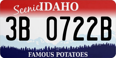 ID license plate 3B0722B