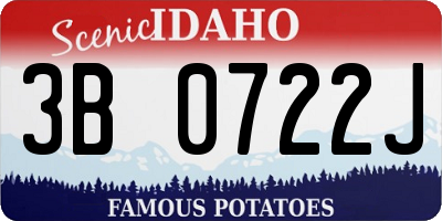 ID license plate 3B0722J