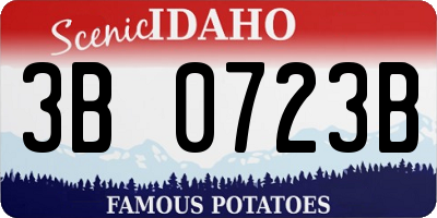 ID license plate 3B0723B