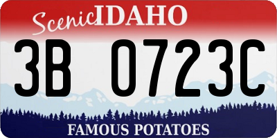 ID license plate 3B0723C