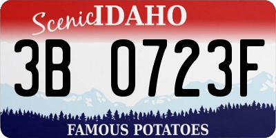 ID license plate 3B0723F