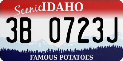 ID license plate 3B0723J