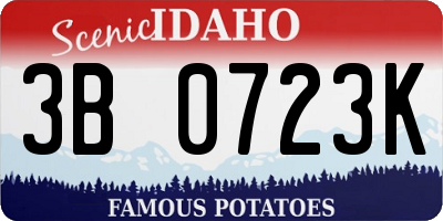 ID license plate 3B0723K