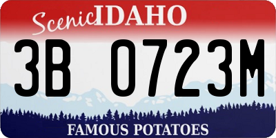 ID license plate 3B0723M