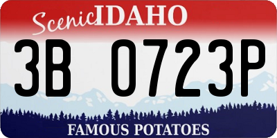 ID license plate 3B0723P