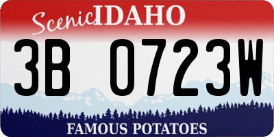 ID license plate 3B0723W