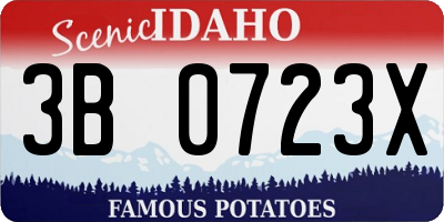 ID license plate 3B0723X