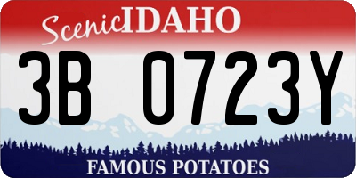 ID license plate 3B0723Y