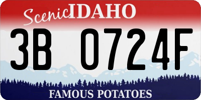 ID license plate 3B0724F