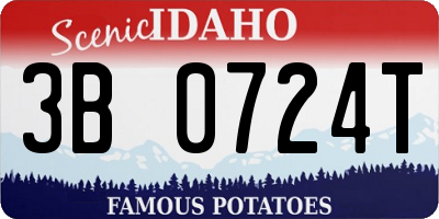 ID license plate 3B0724T