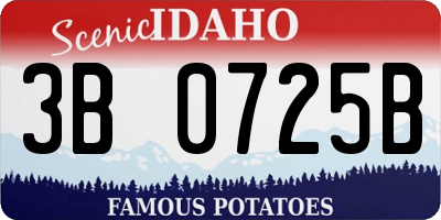 ID license plate 3B0725B