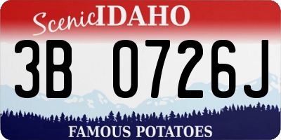 ID license plate 3B0726J