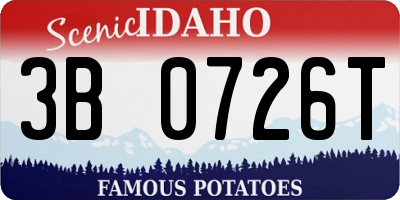 ID license plate 3B0726T