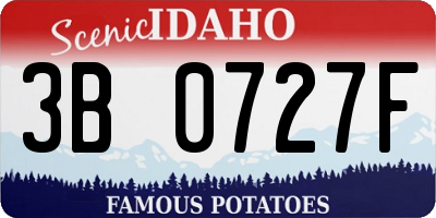 ID license plate 3B0727F