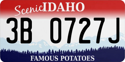 ID license plate 3B0727J