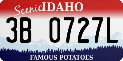 ID license plate 3B0727L