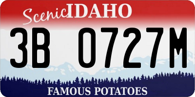 ID license plate 3B0727M