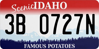 ID license plate 3B0727N