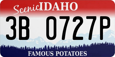ID license plate 3B0727P