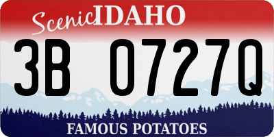 ID license plate 3B0727Q