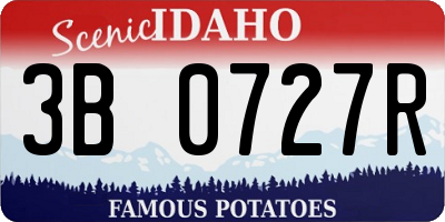 ID license plate 3B0727R