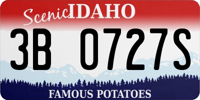 ID license plate 3B0727S
