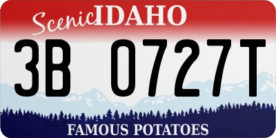 ID license plate 3B0727T