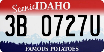 ID license plate 3B0727U