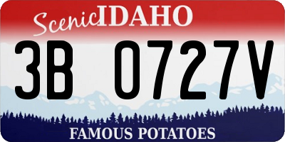 ID license plate 3B0727V