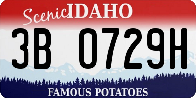 ID license plate 3B0729H