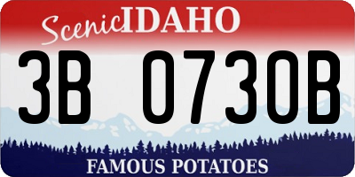 ID license plate 3B0730B