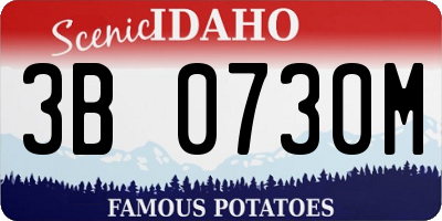 ID license plate 3B0730M