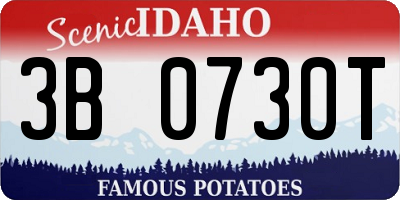 ID license plate 3B0730T