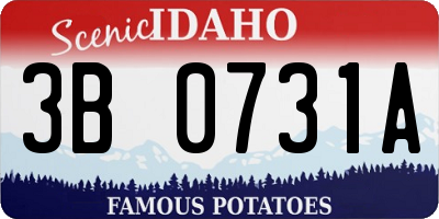 ID license plate 3B0731A