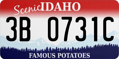 ID license plate 3B0731C