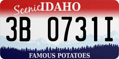 ID license plate 3B0731I