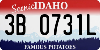 ID license plate 3B0731L