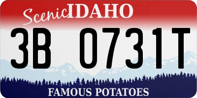 ID license plate 3B0731T
