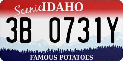 ID license plate 3B0731Y